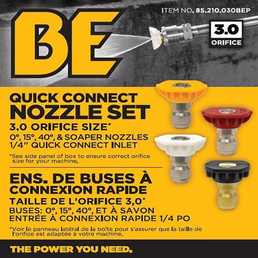 Ensemble de Buses BE 3.0 pour Nettoyeurs Haute Pression
