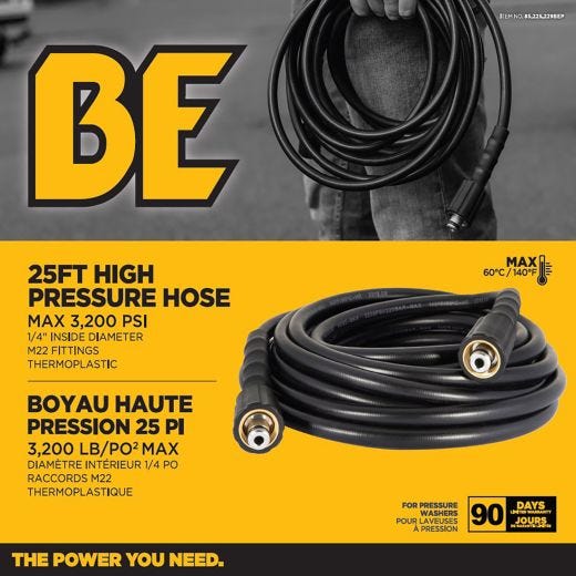 BE 25' Pressure Washer Hose