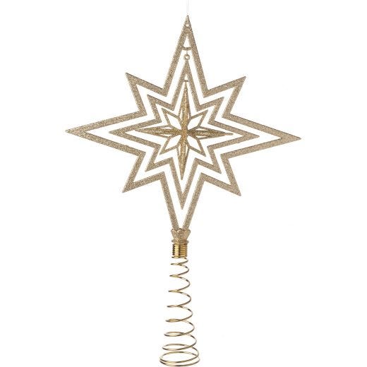 Tree Topper Gold Moravian Star