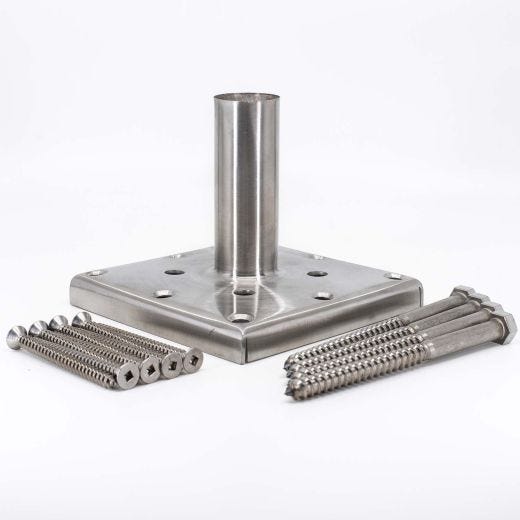 Kit d’ancrage de poteau 4x4 inox