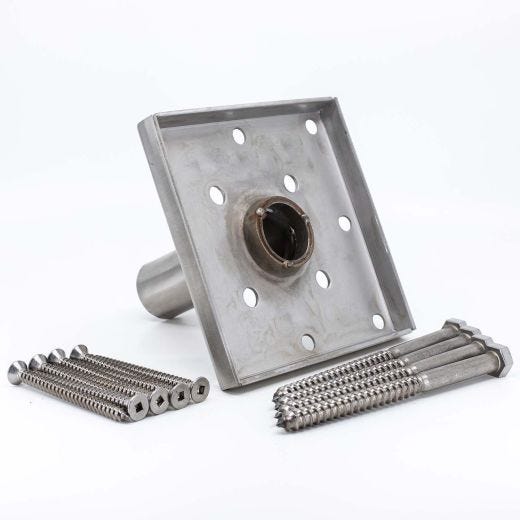 Kit d’ancrage de poteau 4x4 inox