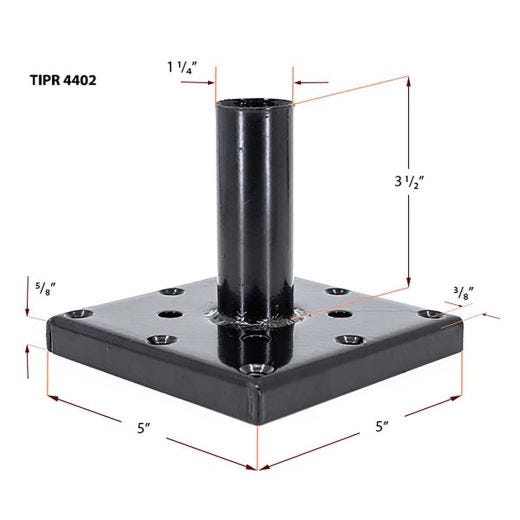 Kit d’ancrage de poteau 4x4 inox