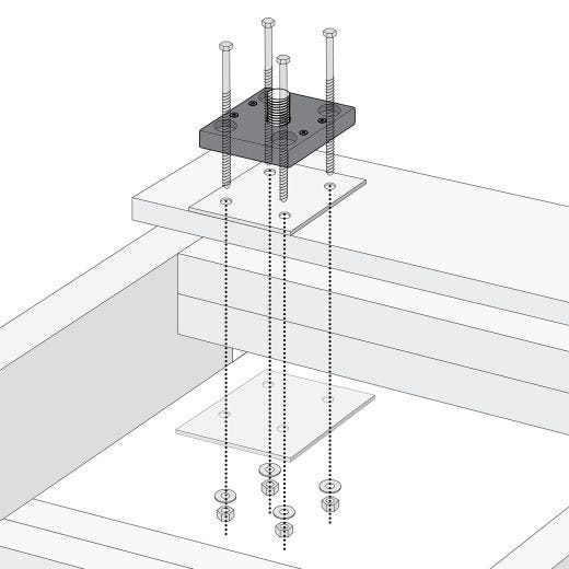 Kit d’installation de bois structurel 6x6