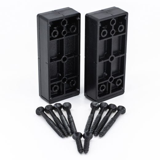 Rail Ombre 2x4 Niveau/Noir - 2/Paquet