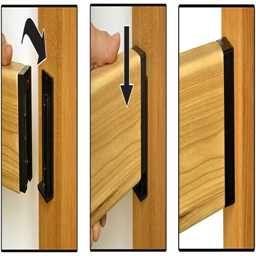 Rail Ombre 2x4 Niveau/Noir - 2/Paquet