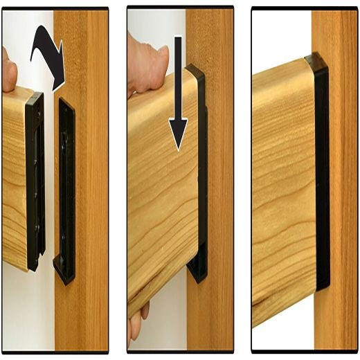 Rail Ombre 2x4 Niveau/Noir - 2/Paquet