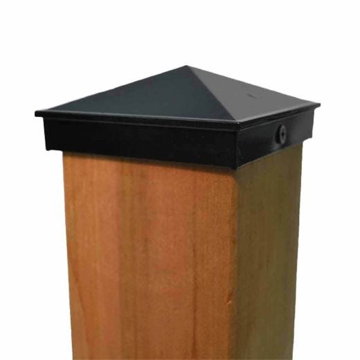 Capuchon de Poteau Aluminium 3.5" Noir