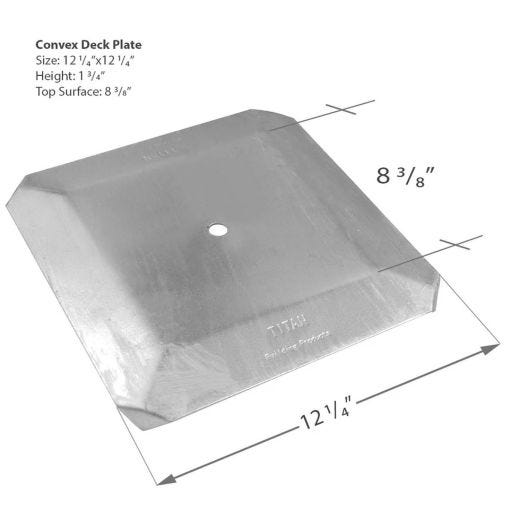 Plaque de Charge Convexe 12" x 12" Galvanisée