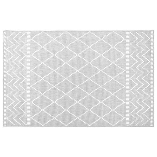5’x7’ Silver Grey Diamond Indoor Outdoor Rug