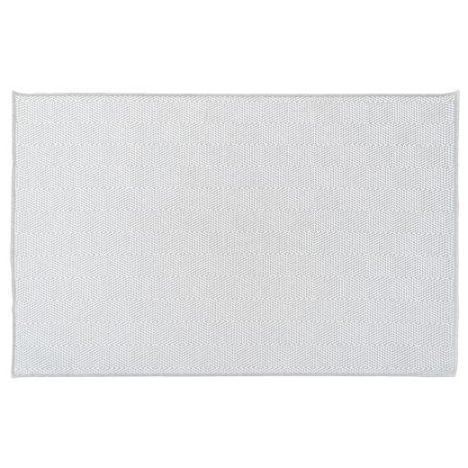 5’x7’ Silver Grey Line Pattern Indoor Outdoor Rug