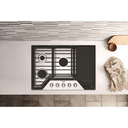 30" Built-In Gas Cooktop With 2-In-1 Hinged Grate To Griddle