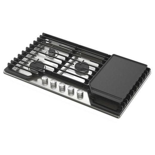36" Built-In Gas Cooktop With 2-In-1 Hinged Grate To Griddle