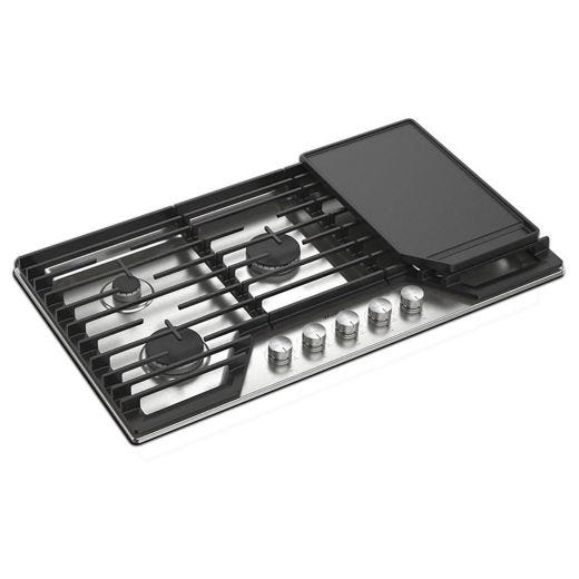 36" Built-In Gas Cooktop With 2-In-1 Hinged Grate To Griddle