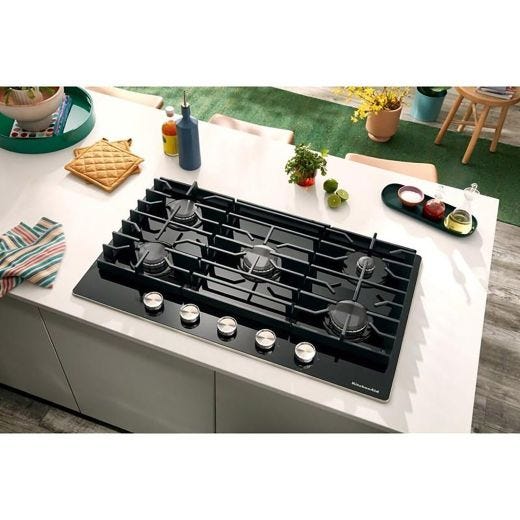 Plaque de cuisson à gaz encastrée 36" avec 5 brûleurs
