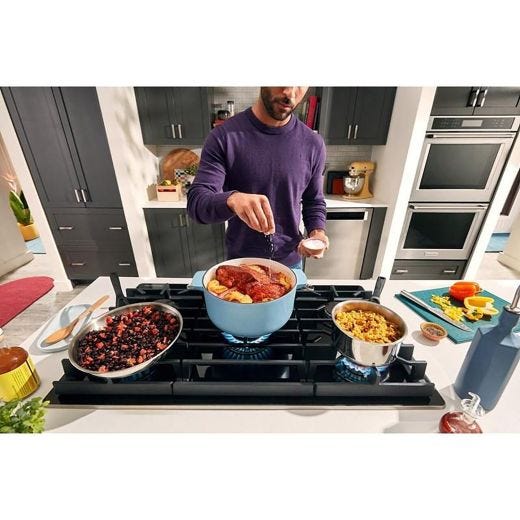 Plaque de cuisson à gaz encastrée 36" avec 5 brûleurs