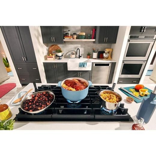 Plaque de cuisson à gaz encastrée 36" avec 5 brûleurs