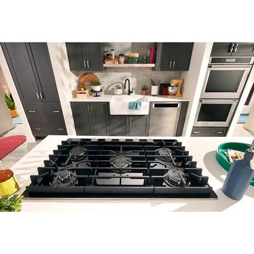 Plaque de cuisson à gaz encastrée 36" avec 5 brûleurs