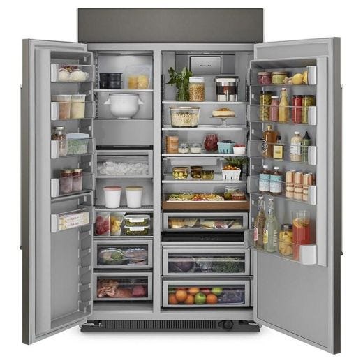 48" 30 Cu. Ft. Built-In Side-By-Side Refrigerator