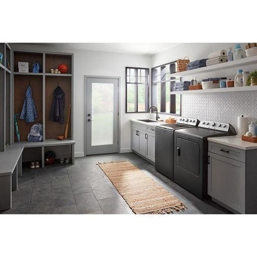 7.0 Cu.Ft. Top Load Gas Dryer With Steam - Volcano Black