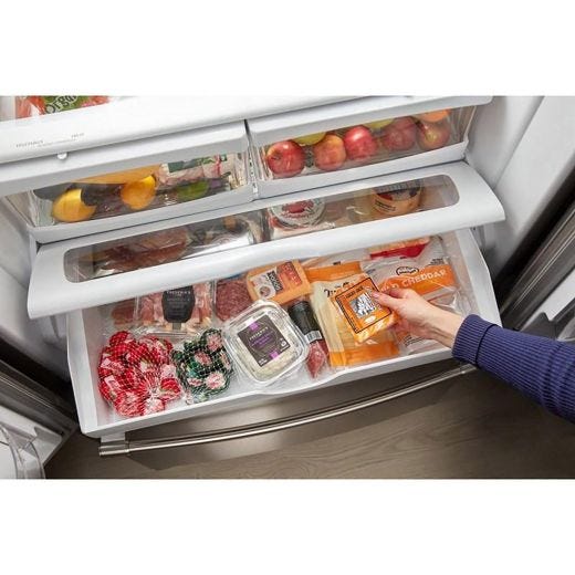 Réfrigérateur 36" 25 pi³ 3 Portes Françaises