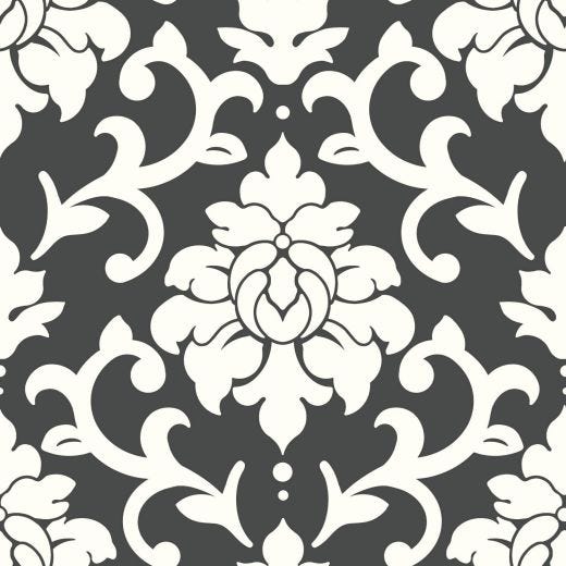 Damask Black Nuwallpaper Peel And Stick