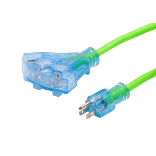 14/3 High-Visibility Green Outdoor Extension Cord - 50ft
