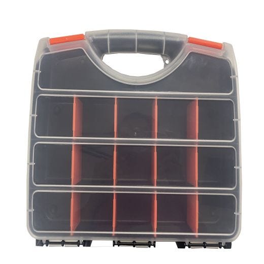 Contenant de rangement 15 cellules couvercle transparent
