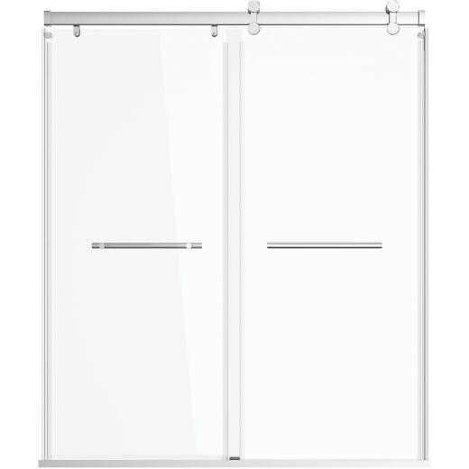 Exploria 52" 56" W x 74.50" H Bypass Shower Door Chrome