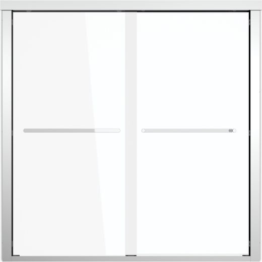 Maynor 52" 56" x 56" Framed Bypass Tub Door Chrome