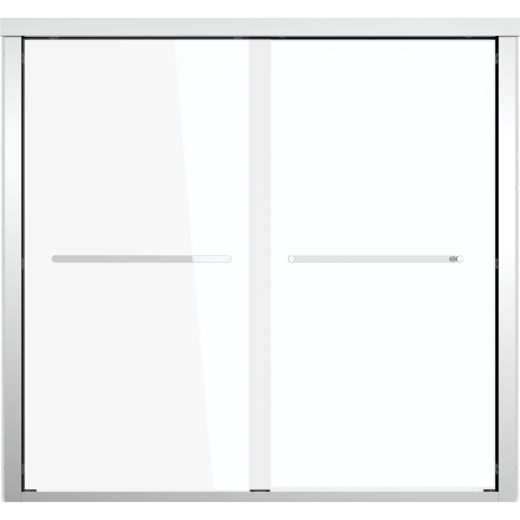 Maynor 56" 60" W x 56" H Framed Bypass Tub Door Chrome