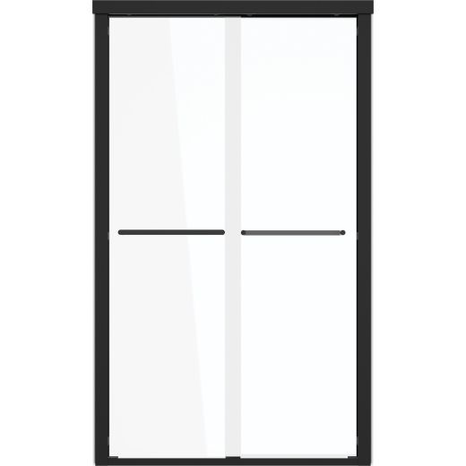 Maynor 41"-44" x 73" Framed Bypass Shower Door Matte Black