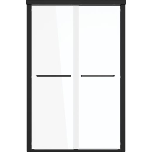Maynor 44" 48" x73" Framed Bypass Shower Door Matte Black