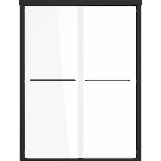 Porte de douche Maynor 52" 56" Lx73" noir mat