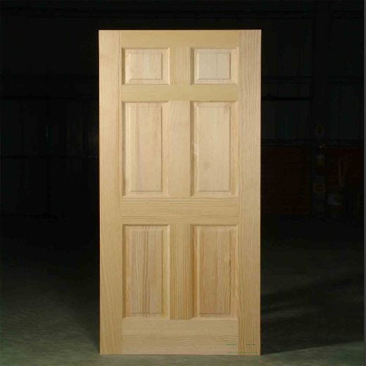 Porte intérieure en pin radiata 6 panneaux 28" x 80"