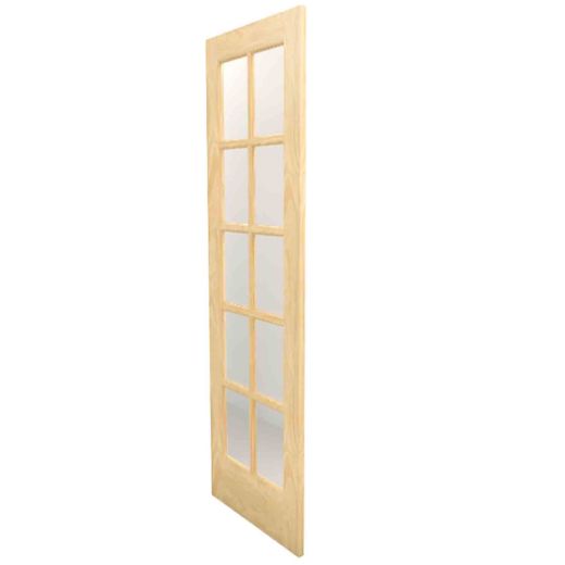 Porte Intérieure Française 28" x 80" 15 Vitrages Pin