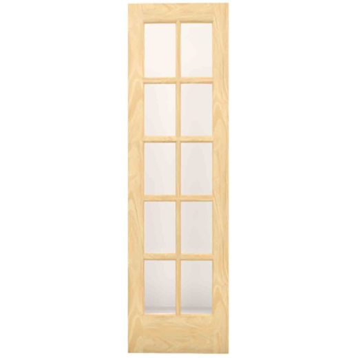 Porte Intérieure Française 28" x 80" 15 Vitrages Pin