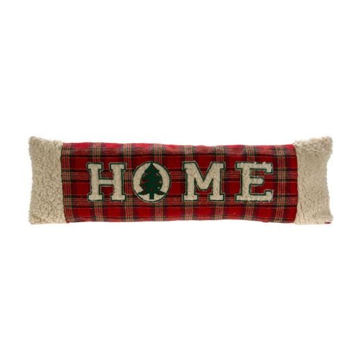 Coussin Rouge à Carreaux 24" x 8"