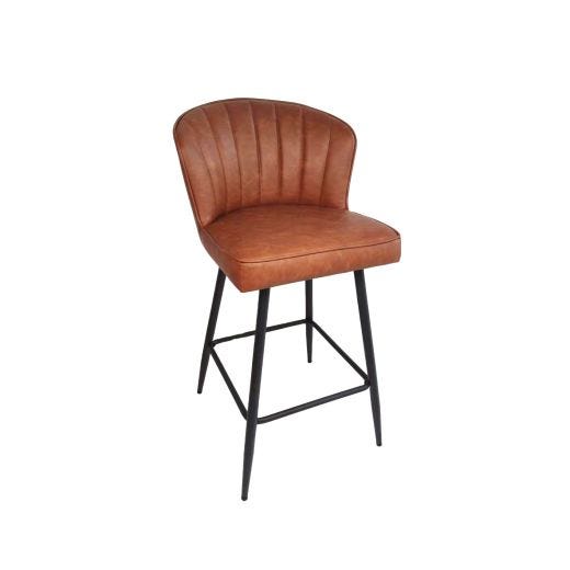 Tabouret de Comptoir Coquillage Marron - 2/Paquet