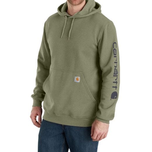Midweight Logo Sleeve Sweatshirt-Dusty Olive Large