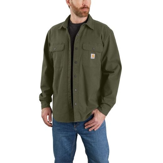 Rugged Flex Fit Fleece-Lined Shirt Jac Basil 2XL