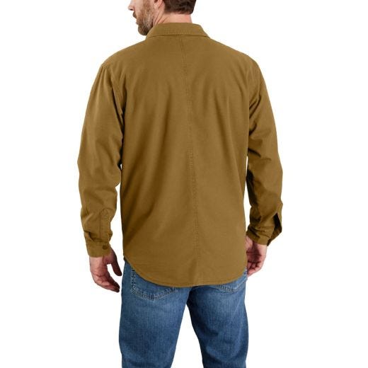 Rugged Flex Fit Fleece-Lined Shirt Jac Oak Brown Medium
