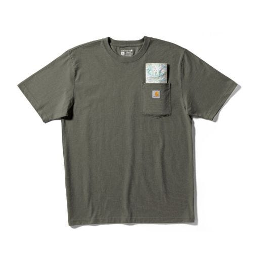 T-Shirt Manches Courtes Loose Fit Olive Poussiéreux-2XL