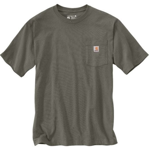 Loose Fit Short-Sleeve Pocket T-Shirt-Dusty Olive XL
