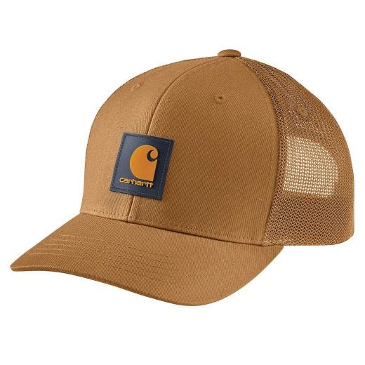 Rugged Flex Twill Mesh-Back Logo Patch Cap-Carhartt Brown