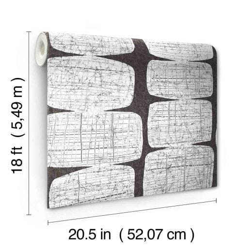 RoomMates Peel And Stick Wallpaper-Black & White Geometric