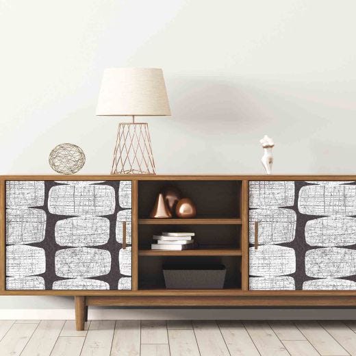 RoomMates Peel And Stick Wallpaper-Black & White Geometric