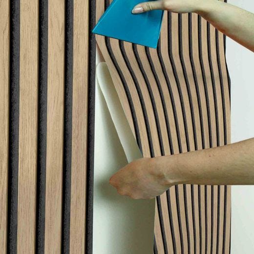 NuWallpaper Peel And Stick Wallpaper-Oak Slat Wood