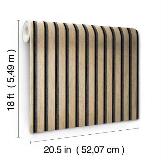 NuWallpaper Peel And Stick Wallpaper-Oak Slat Wood