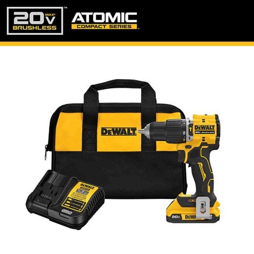 DEWALT ATOMIC 20V 1/2" Brushless Cordless Hammer Drill Kit
