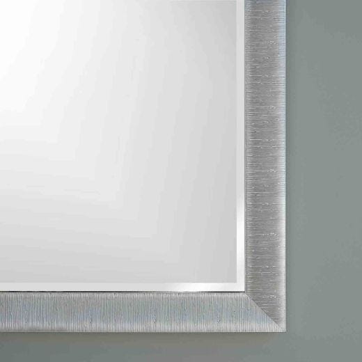 29" x 41" Contemporary Textured Framed Mirror-Chrome